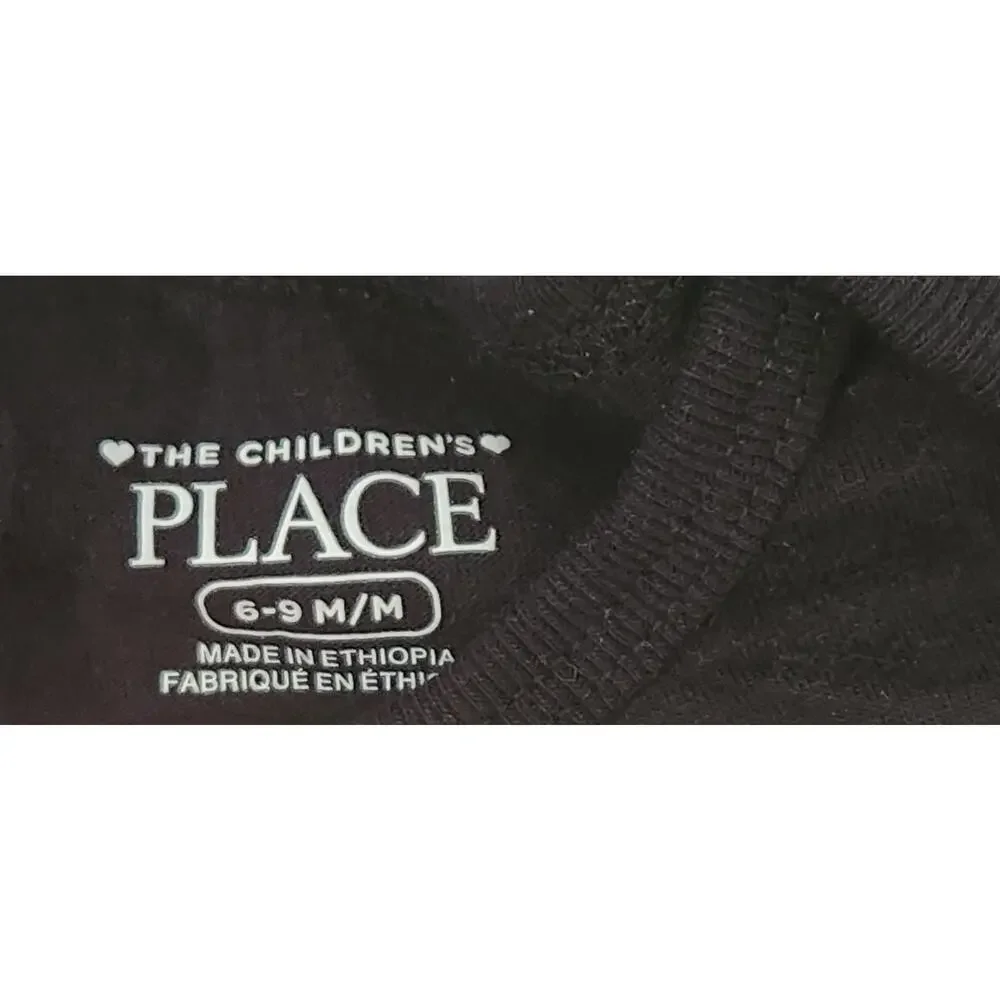 The Children's Place Black White Graphic Baby Girl Body Suit 4 Pieces 6-9 Months
